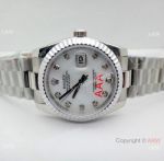 Copy Rolex Datejust President 36 mm Watch White MOP Dial Mingzhu Movement